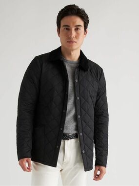 Quince Featherless Quilted Jacket in Black Size Large Mens